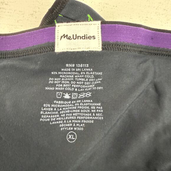 Me Undies Reefers Black Green Womens Bikini Panty Size Xlarge - Picture 3 of 6